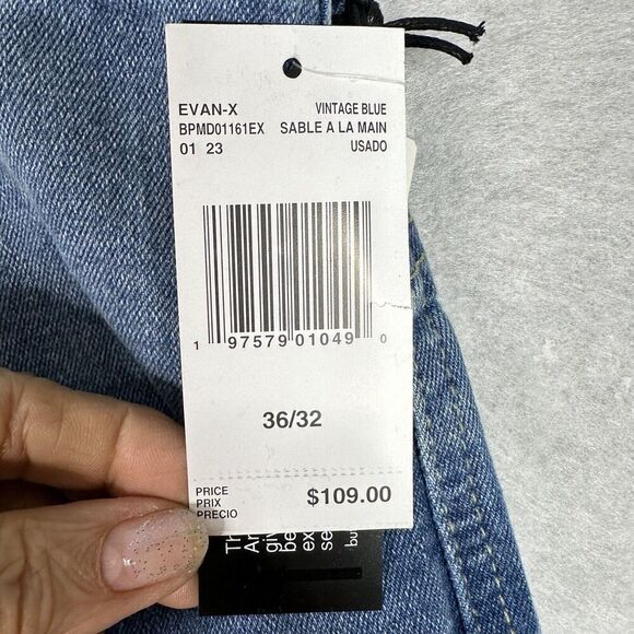 BUFFALO David Bitton Mens Jeans Evan-X Slim Straight Stretch Blue 36 x 32 NWT - Picture 4 of 16